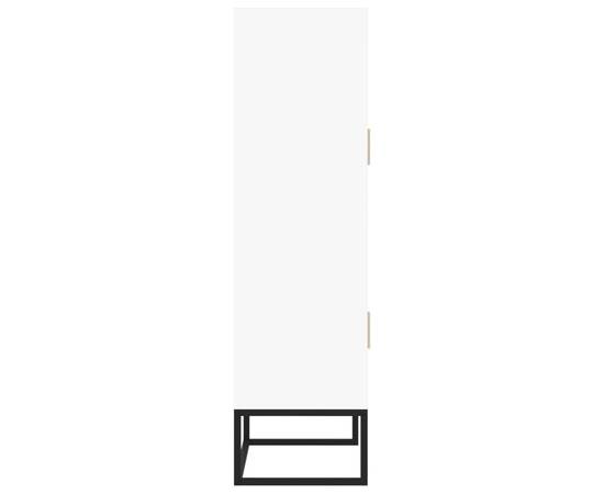 Dulap înalt, alb, 70x35x125 cm, lemn prelucrat, 6 image