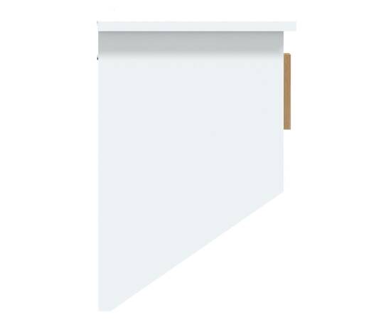 Dulap de perete cu cârlige, alb, 80x24x35,5 cm, lemn prelucrat, 7 image