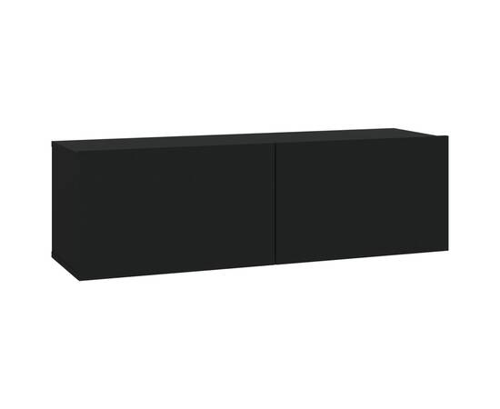 Dulapuri tv de perete, 4 buc., negru, 100x30x30 cm, 4 image