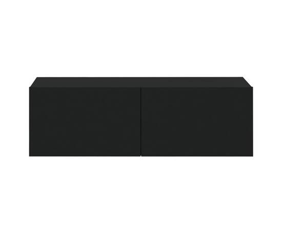 Dulapuri tv de perete, 4 buc., negru, 100x30x30 cm, 5 image