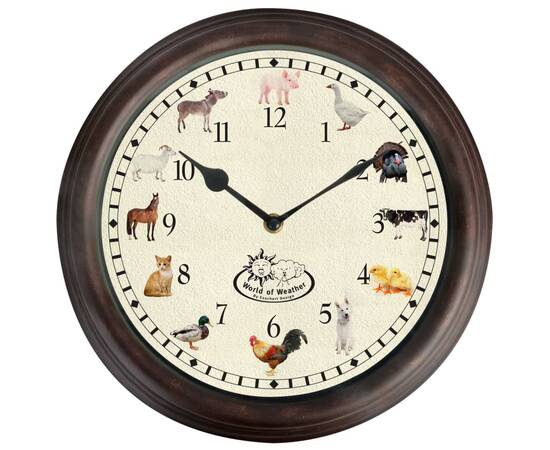 Esschert design ceas cu sunete de animale de fermă