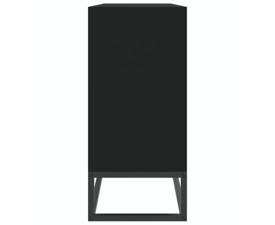 Servantă, negru, 105x30x65 cm, lemn prelucrat, 6 image