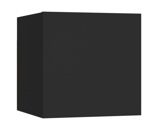Set dulap tv, 6 piese, negru, lemn prelucrat, 8 image