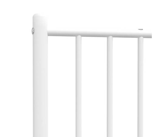 Tăblie de pat metalică, alb, 84,5x3x90 cm, 6 image