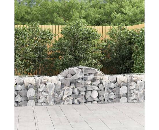 Coșuri gabion arcuite 10 buc, 200x50x60/80 cm, fier galvanizat