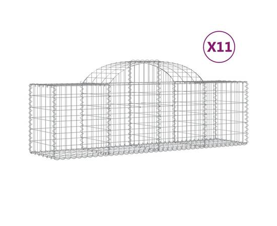 Coșuri gabion arcuite 11 buc, 200x50x60/80 cm, fier galvanizat, 2 image