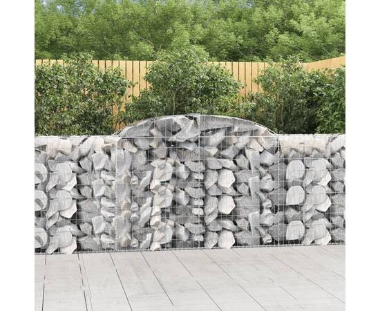 Coșuri gabion arcuite 12 buc, 300x50x100/120cm, fier galvanizat