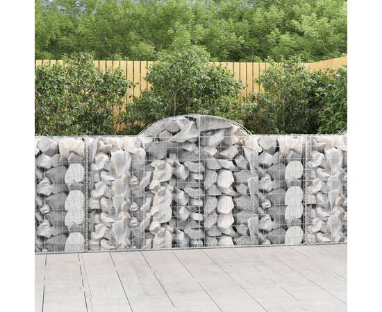 Coșuri gabion arcuite 15 buc, 200x50x100/120cm, fier galvanizat