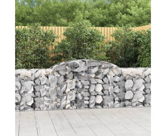 Coșuri gabion arcuite 3 buc, 300x50x80/100 cm, fier galvanizat