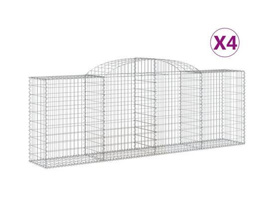 Coșuri gabion arcuite 4 buc, 300x50x100/120 cm fier galvanizat, 2 image