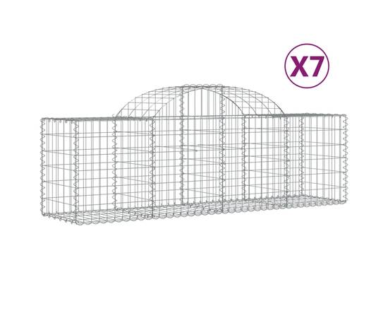 Coșuri gabion arcuite 7 buc, 200x50x60/80 cm, fier galvanizat, 2 image