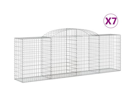 Coșuri gabion arcuite 7 buc, 300x50x100/120 cm, fier galvanizat, 2 image