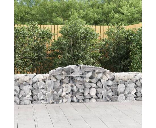 Coșuri gabion arcuite 9 buc, 300x50x60/80 cm, fier galvanizat