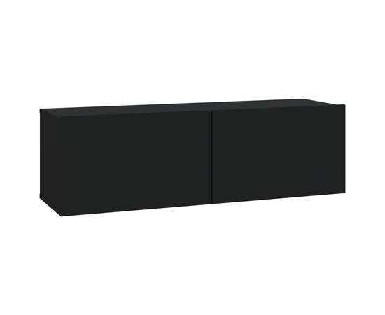 Dulapuri tv de perete 2 buc. negru 100x30x30 cm lemn compozit, 5 image