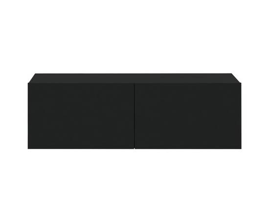 Dulapuri tv de perete 2 buc. negru 100x30x30 cm lemn compozit, 6 image