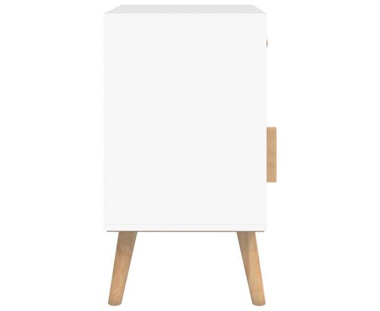Noptieră, alb, 40x30x55 cm, lemn prelucrat, 6 image