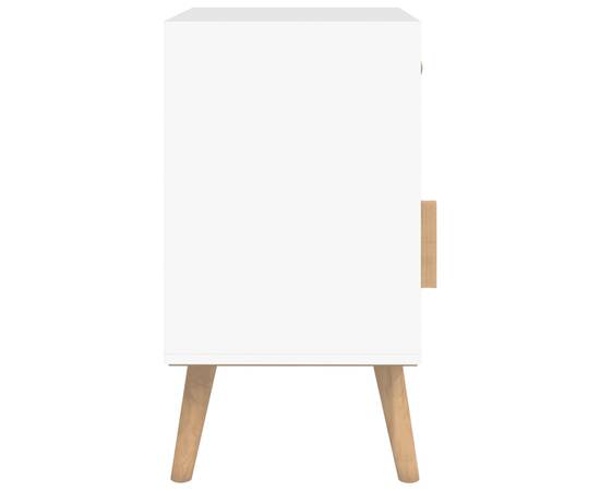Noptiere, 2 buc, alb, 40x30x55 cm, lemn prelucrat, 8 image