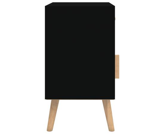 Noptiere, 2 buc, negru, 40x30x55 cm, lemn prelucrat, 8 image