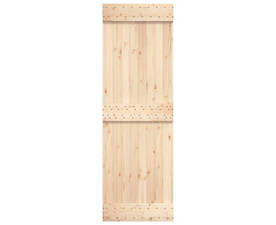 Ușă de hambar, 70x210 cm, lemn masiv de pin, 5 image