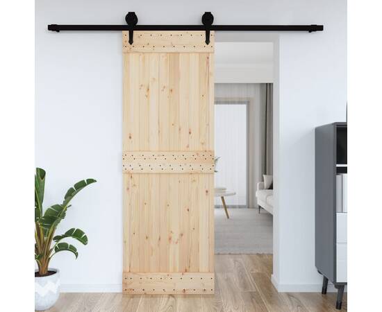 Ușă de hambar, 80x210 cm, lemn masiv de pin