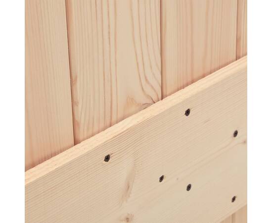 Ușă de hambar, 90x210 cm, lemn masiv de pin, 8 image