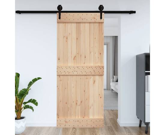 Ușă de hambar, 95x210 cm, lemn masiv de pin