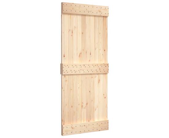 Ușă de hambar, 95x210 cm, lemn masiv de pin, 2 image