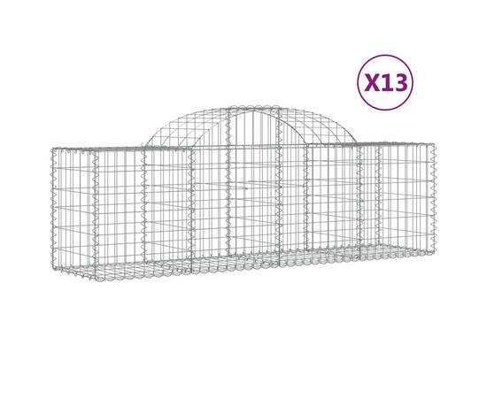 Coșuri gabion arcuite 13 buc, 200x50x60/80 cm, fier galvanizat, 2 image