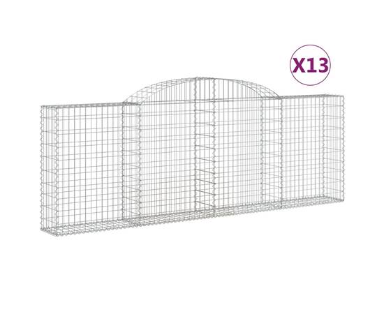 Coșuri gabion arcuite 13 buc, 300x30x100/120 cm fier galvanizat, 2 image