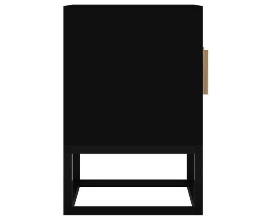 Comodă tv, negru, 105x30x45 cm, lemn prelucrat & fier, 5 image