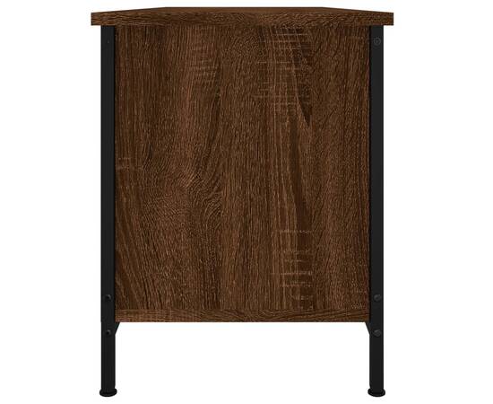 Comodă tv cu uși, stejar maro, 102x35x45 cm, lemn prelucrat, 7 image