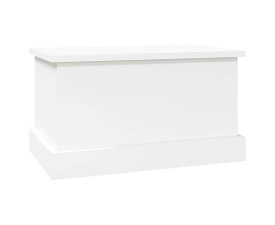 Cutie de depozitare, alb extralucios 50x30x28 cm lemn prelucrat, 5 image