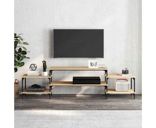 Dulap tv, stejar sonoma, 197x35x52 cm, lemn prelucrat, 3 image