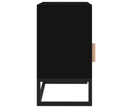Dulapuri noptieră, 2 buc., negru, 40x30x55,5 cm, lemn & fier, 10 image