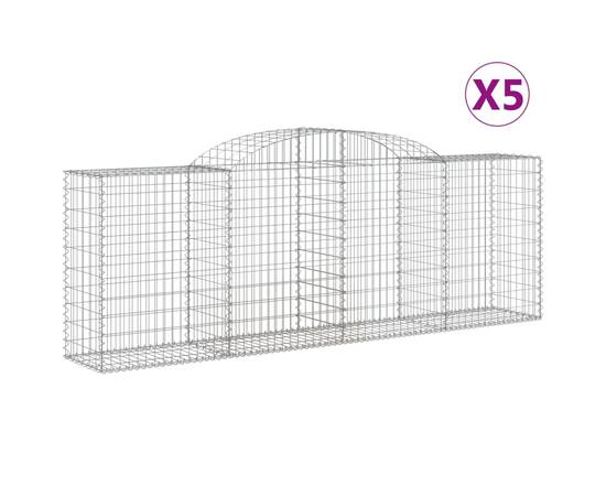 Coșuri gabion arcuite 5 buc, 300x50x100/120 cm, fier galvanizat, 2 image