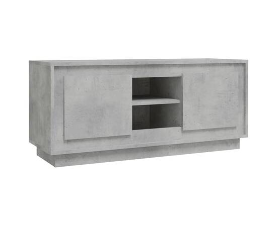 Comodă tv, gri beton, 102x35x45 cm, lemn prelucrat, 2 image
