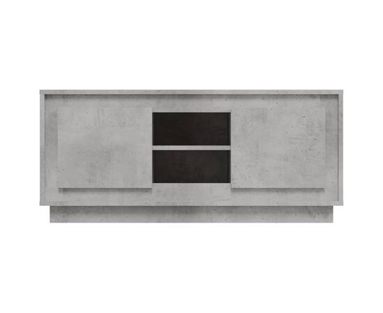 Comodă tv, gri beton, 102x35x45 cm, lemn prelucrat, 6 image