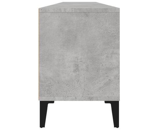 Comodă tv, gri beton, 150x30x44,5 cm, lemn prelucrat, 8 image