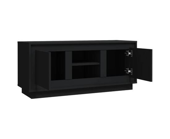 Comodă tv, negru, 102x35x45 cm, lemn prelucrat, 7 image