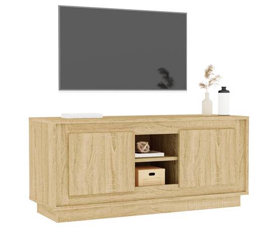 Comodă tv, stejar sonoma, 102x35x45 cm, lemn prelucrat, 4 image