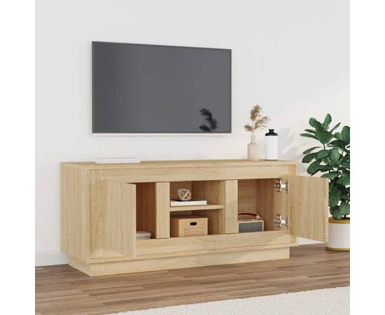Comodă tv, stejar sonoma, 102x35x45 cm, lemn prelucrat, 3 image