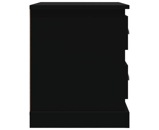 Noptieră, negru, 39x39x47,5 cm, lemn prelucrat, 8 image