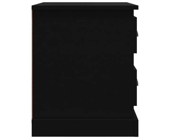 Noptiere, 2 buc, negru, 39x39x47,5 cm, lemn prelucrat, 9 image