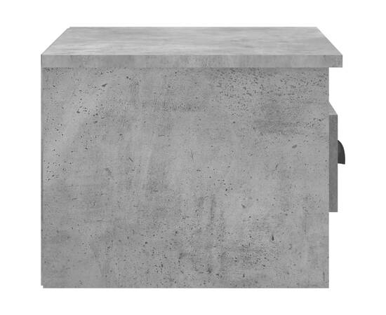 Noptiere de perete, 2 buc., gri beton, 41,5x36x28 cm, 8 image