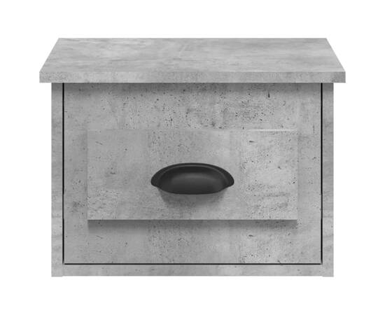 Noptiere de perete, 2 buc., gri beton, 41,5x36x28 cm, 7 image
