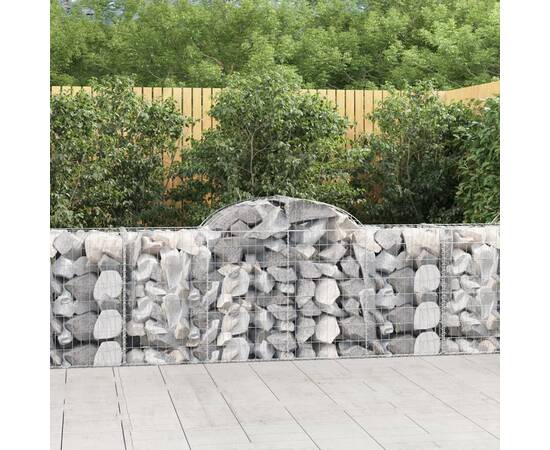 Coșuri gabion arcuite 10 buc, 200x50x80/100 cm, fier galvanizat