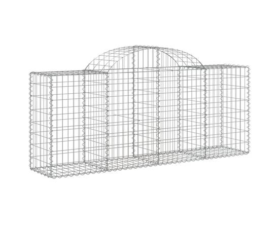 Coșuri gabion arcuite 8 buc, 200x50x80/100 cm, fier galvanizat, 3 image