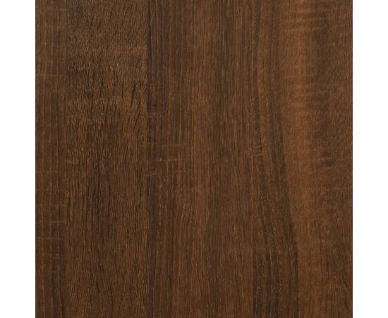 Birou, stejar maro, 100x50x90 cm, lemn prelucrat și fier, 8 image