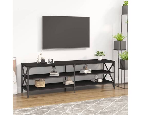 Comodă tv, negru, 160x40x50 cm, lemn prelucrat