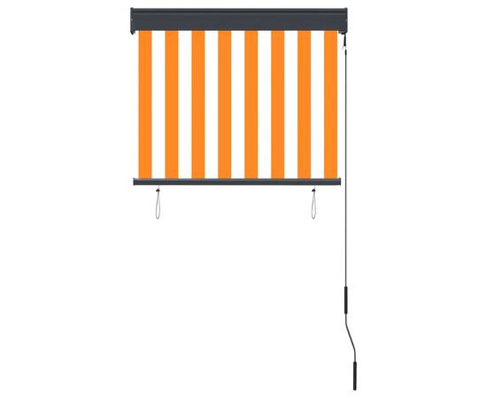 Jaluzea tip rulou de exterior, alb și portocaliu, 80 x 250 cm, 4 image